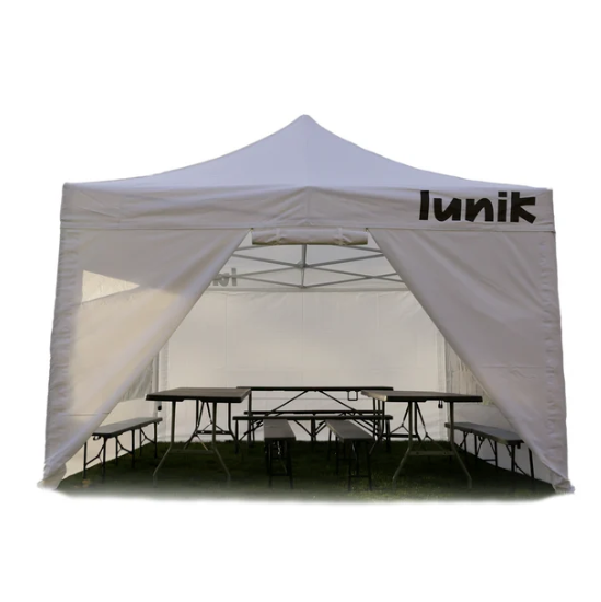 Falt-Zelt Mastertent EasyUp - 4x4 Meter mit Geschlossene Seitenwände