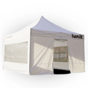 Falt-Zelt Mastertent EasyUp - 4x4 Meter mit Panoramafenster Seitenwände