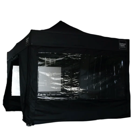 Falt-Zelt Mastertent EasyUp - 3x3 Meter mit Panoramafenster Seitenwände