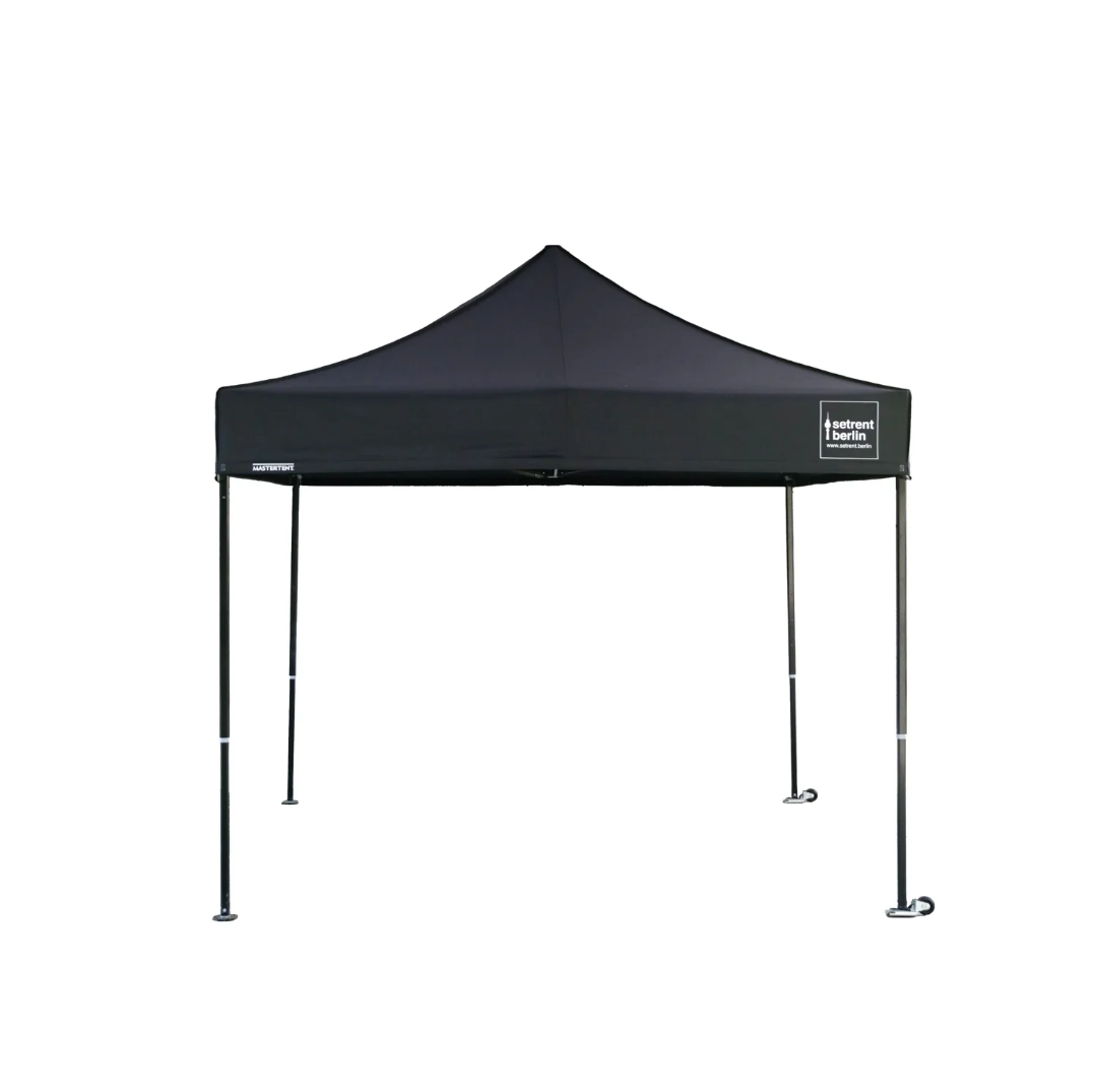 Falt-Zelt Mastertent EasyUp - 3x3 Meter mit Panoramafenster Seitenwände